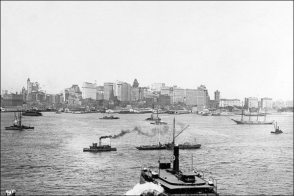 New York City Waterfront w/ Boats 1905 Photo Print for Sale