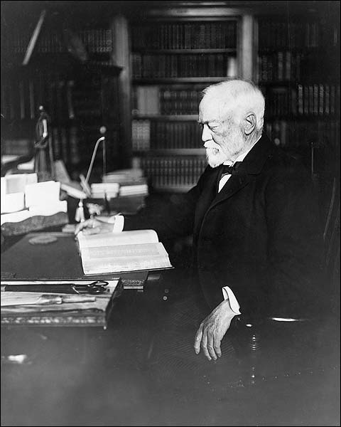 Andrew Carnegie at Desk Portrait Photo Print for Sale