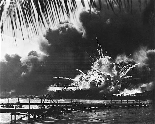 USS Shaw Explodes at Pearl Harbor WWII Photo Print for Sale