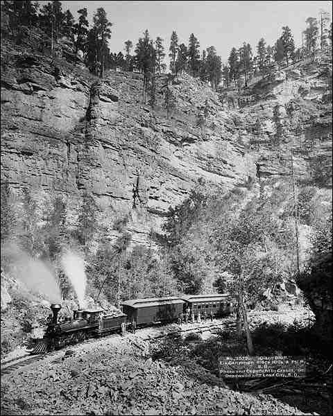 Black Hills Railroad Train Passengers 1890 Photo Print for Sale