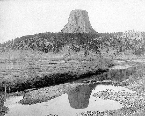 Old West Scenic 1890 Devils Tower Wyoming Photo Print for Sale