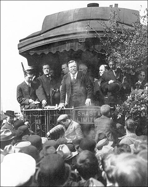 President Theodore Roosevelt on Train Photo Print for Sale
