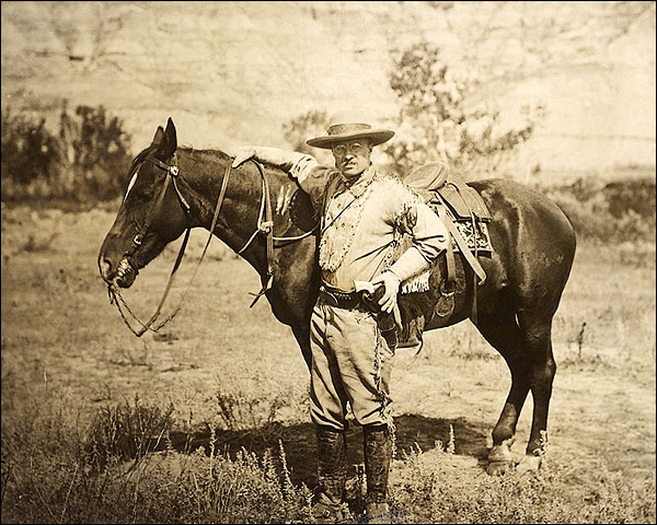 President Theodore Roosevelt w/ Horse, 1910 Photo Print for Sale