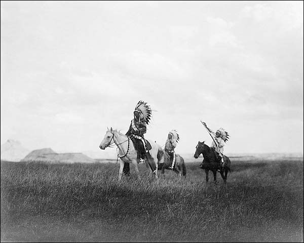 March of The Sioux, Edward S. Curtis 1905 Photo Print for Sale