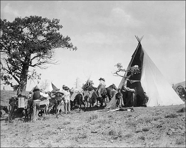 Jicarilla Tipi and Indians Edward S. Curtis Photo Print for Sale