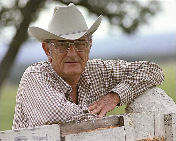 President Lyndon Johnson LBJ Ranch Portrait Photo Print for Sale