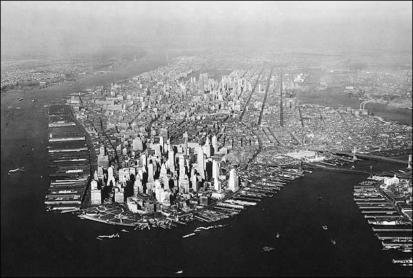 Lower Manhattan, New York City Aerial 1937 Photo Print for Sale