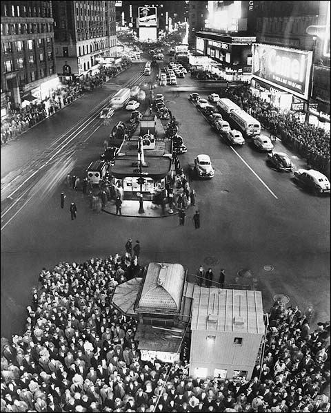 1949 Elections Times Square New York City Photo Print for Sale