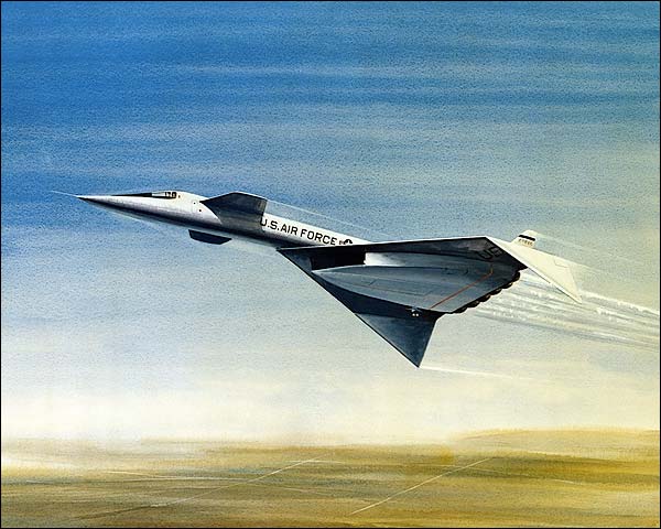 XB-70 / XB-70A in Flight Artistic Rendering Photo Print for Sale
