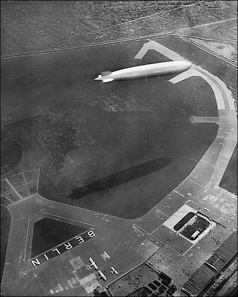 Zeppelin Dirigible Airship Over Berlin 1940s Photo Print for Sale
