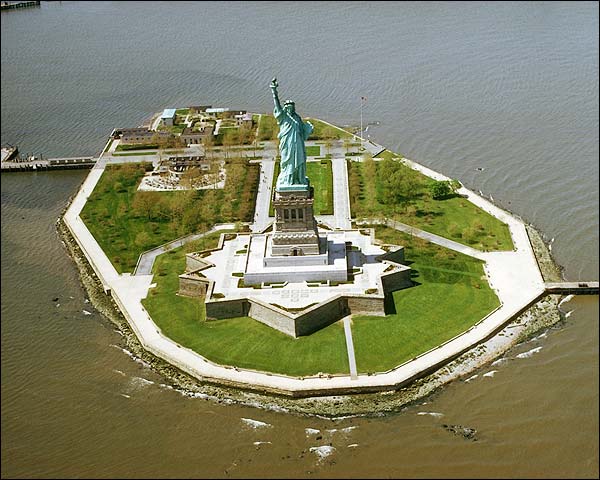 Statue of Liberty New York City  Aerial Photo Print for Sale