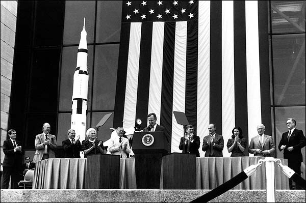 George H.W. Bush & Apollo 11 Astronauts Photo Print for Sale