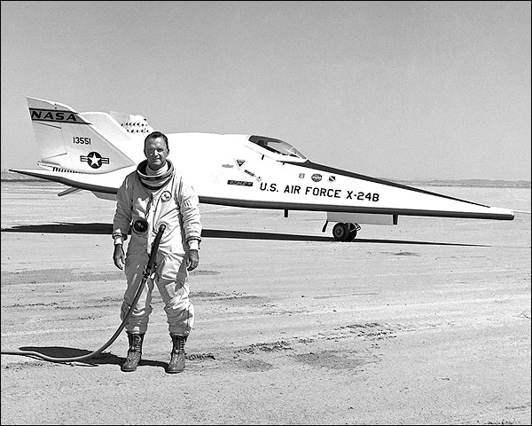Test Pilot Bill Dana w/ X-24B / X-24 Photo Print for Sale