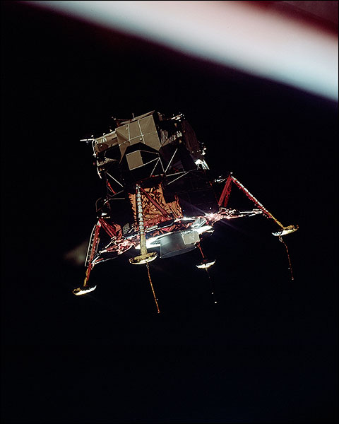 Apollo 12 Lunar Module in Orbit in Space Photo Print for Sale