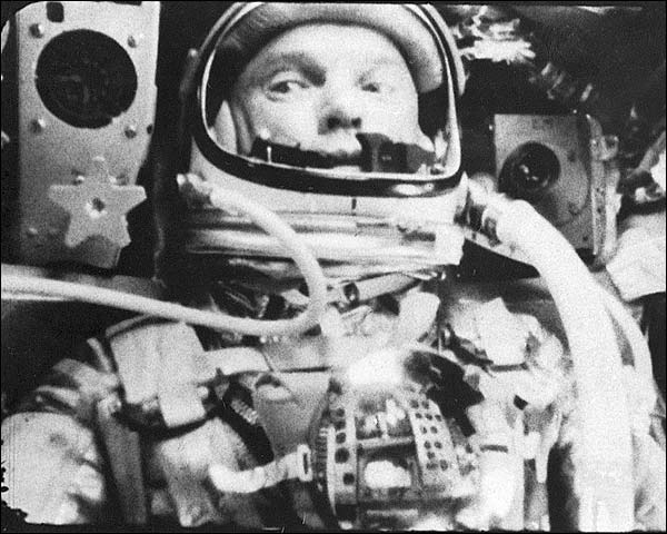John Glenn in State of Weightlessness Photo Print for Sale