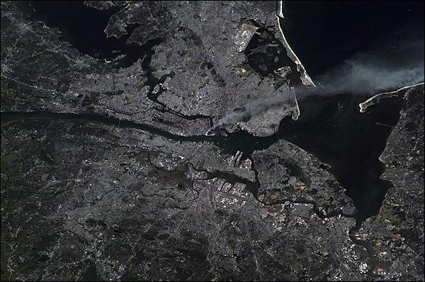 Satellite View of New York City on 9/11 Photo Print for Sale