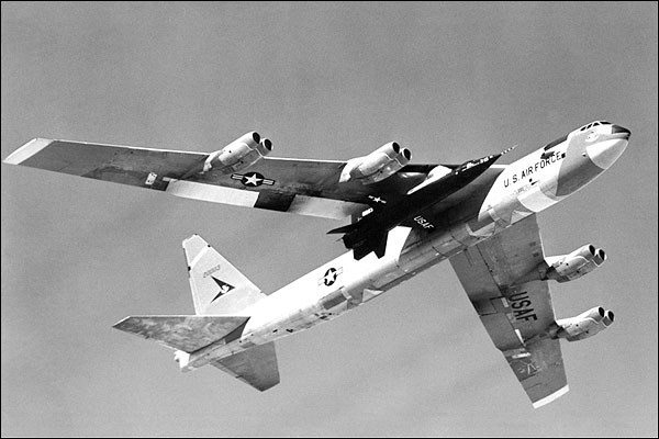 X-15 Mated to B-52 in Flight Photo Print for Sale