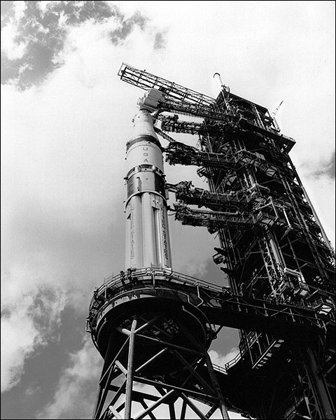 Saturn Rocket on Launchpad for Apollo-Soyuz Test Project Photo Print for Sale
