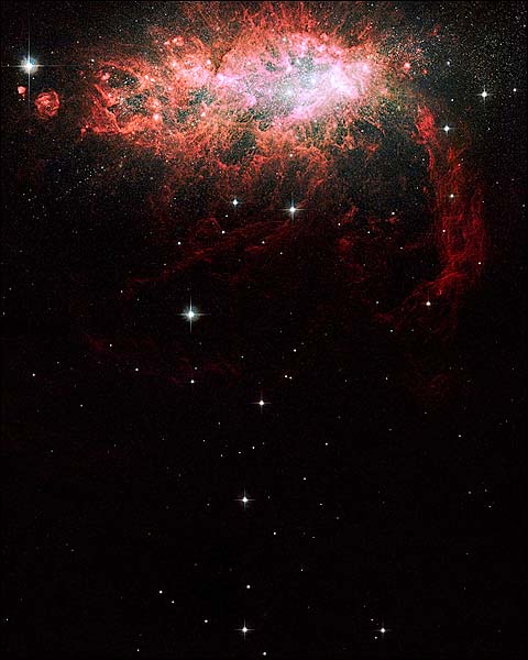 Dwarf Irregular Starburst Galaxy Hubble Space Telescope Photo Print for Sale