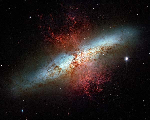 Starburst Galaxy M82 Hubble Space Telescope Photo Print for Sale