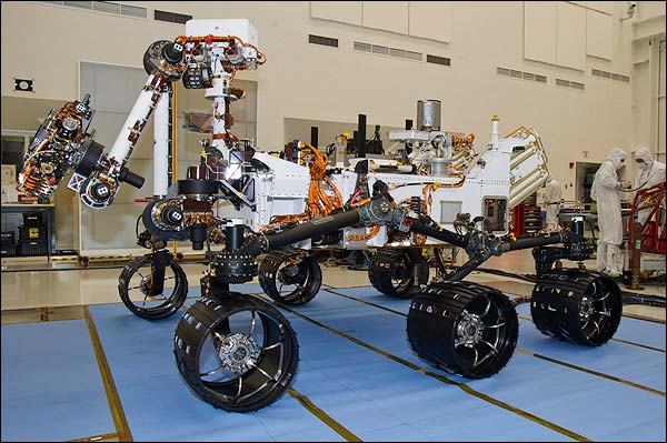 Mars Science Laboratory Curiosity Rover in Test Facility  Photo Print for Sale