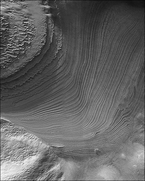 Galle Crater on Mars Taken With Mars Orbiter Camera NASA Photo Print for Sale