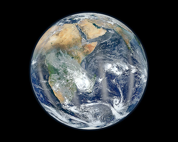NASA EARTH FROM SUOMI NPP EASTERN HEMISPHERE 11x14 GLOSSY PHOTO