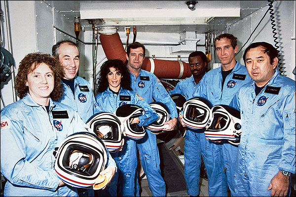 STS-51L Space Shuttle Challenger Crew Photo Print for Sale