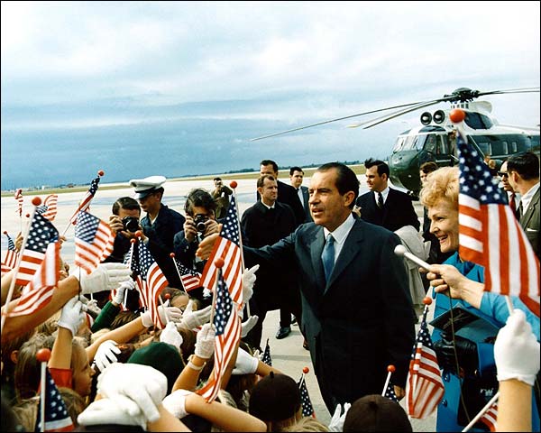 President Nixon Greeting the Public Photo Print for Sale