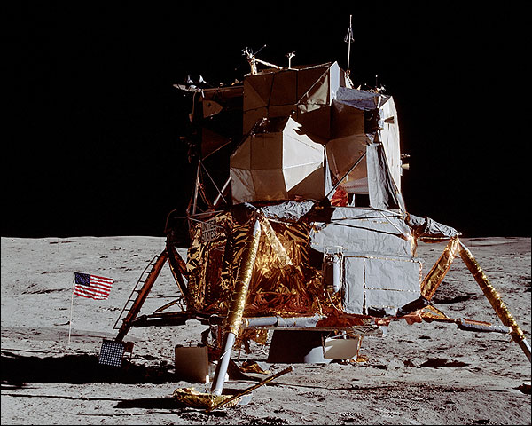 Apollo 14 Lunar Module on the Moon Photo Print for Sale