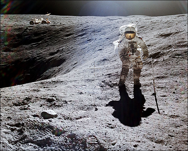 Apollo 16 Charles Duke on the Moon Photo Print for Sale