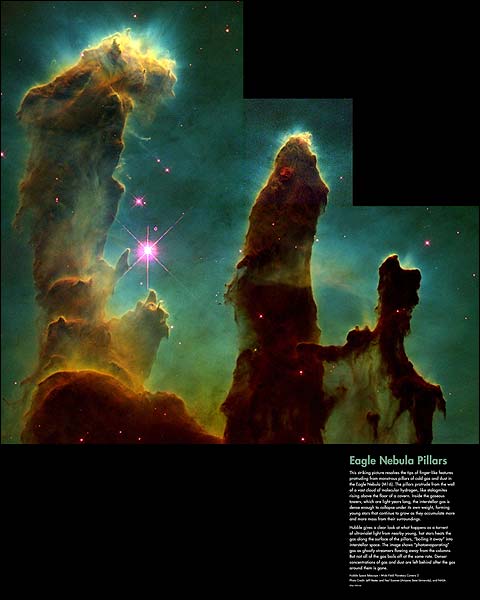 Hubble Space Telescope Eagle Nebula Pillars Photo Print for Sale