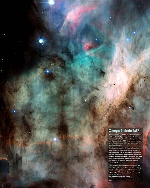 Hubble Space Telescope Omega Nebula M17 Photo Print for Sale