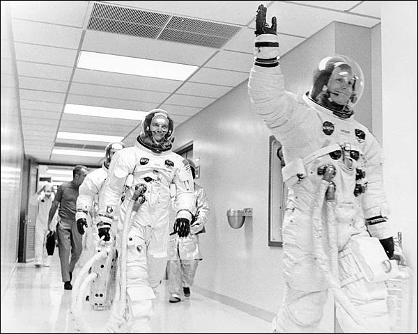 Apollo 11 Neil Armstrong & Crew Suited Up Photo Print for Sale