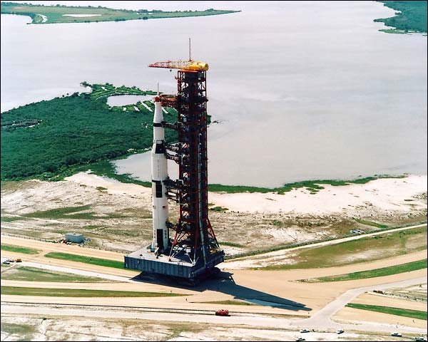 Apollo 11 Saturn V Rocket on Transporter Photo Print for Sale