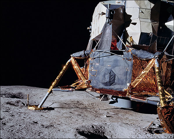 NASA Apollo 14 Lunar Module Footpad on Moon  Photo Print for Sale