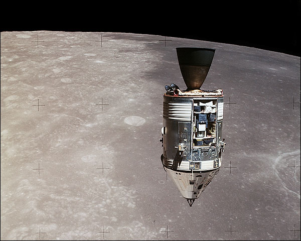 Apollo 15 Command Service Module & Moon Photo Print for Sale