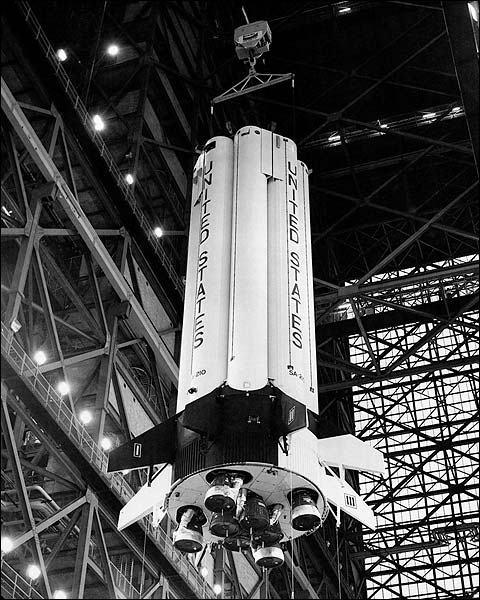 Apollo Soyuz Saturn 1B Rocket Assembly NASA Photo Print for Sale