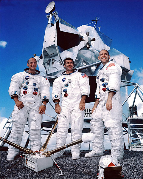 Apollo 12 Crew Portrait & Lunar Module NASA Photo Print for Sale