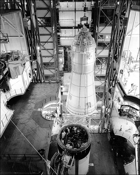 Overhead Crane Apollo 10 and Saturn V Mating NASA Photo Print for Sale