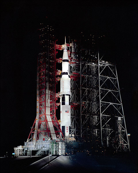 NASA Apollo 8 Spacecraft on Launch Pad Photo Print for Sale