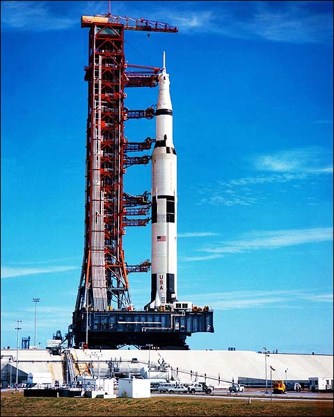 NASA Apollo 9 Spacecraft on Launch Pad Photo Print for Sale