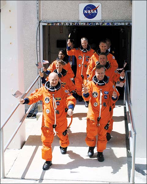 NASA STS-121 Discovery Crew Pre Launch Photo Print for Sale