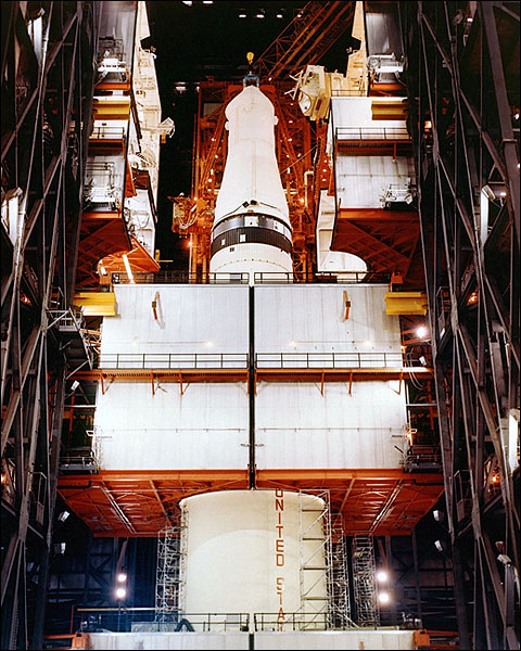 Apollo 13 Saturn V Rocket Mating Photo Print for Sale