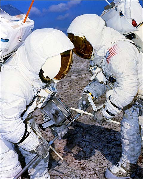 Apollo 13 Jim Lovell & Fred Haise Training Photo Print for Sale