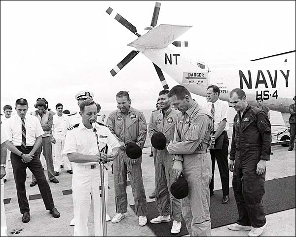 Apollo 13 Crew Recovery on U.S.S. Iwo Jima Photo Print for Sale