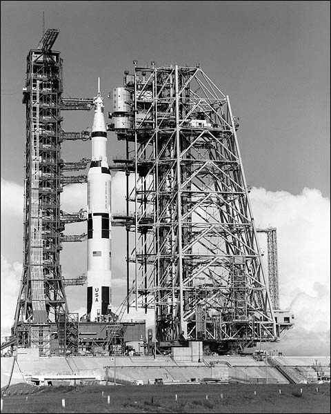 Apollo 11 Saturn V Rocket on Launch Pad Photo Print for Sale