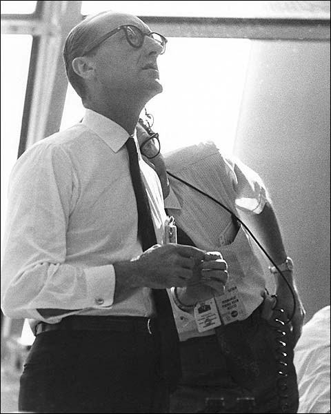 Dr. George Mueller Watching Apollo 11 Photo Print for Sale