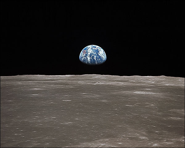 Apollo 11 Mission Earthrise Over Moon Photo Print for Sale