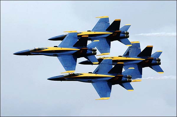 Blue Angels F/A Hornets Fly-By US Navy Photo Print for Sale